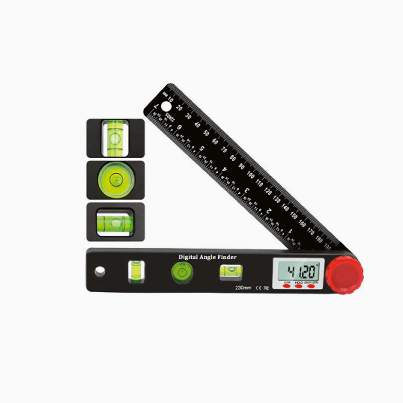 MultiAngles Measuring Ruler, Digital Reading