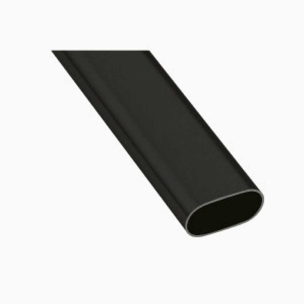 Oval Shape Closet Rod - 8 Feet (Black)
