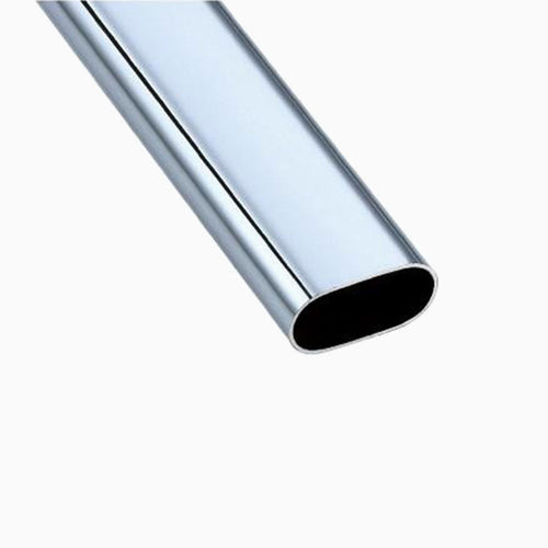 Oval Shape Closet Rod - 8 Feet (Polished Chrome)