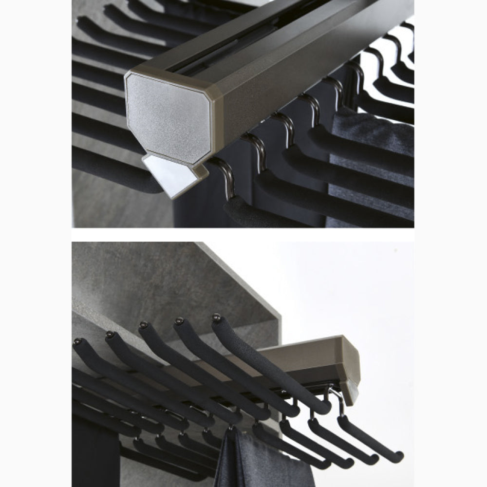 Top Mount Double Rows Soft-closing Pant Rack | Winnec Closet Hardware