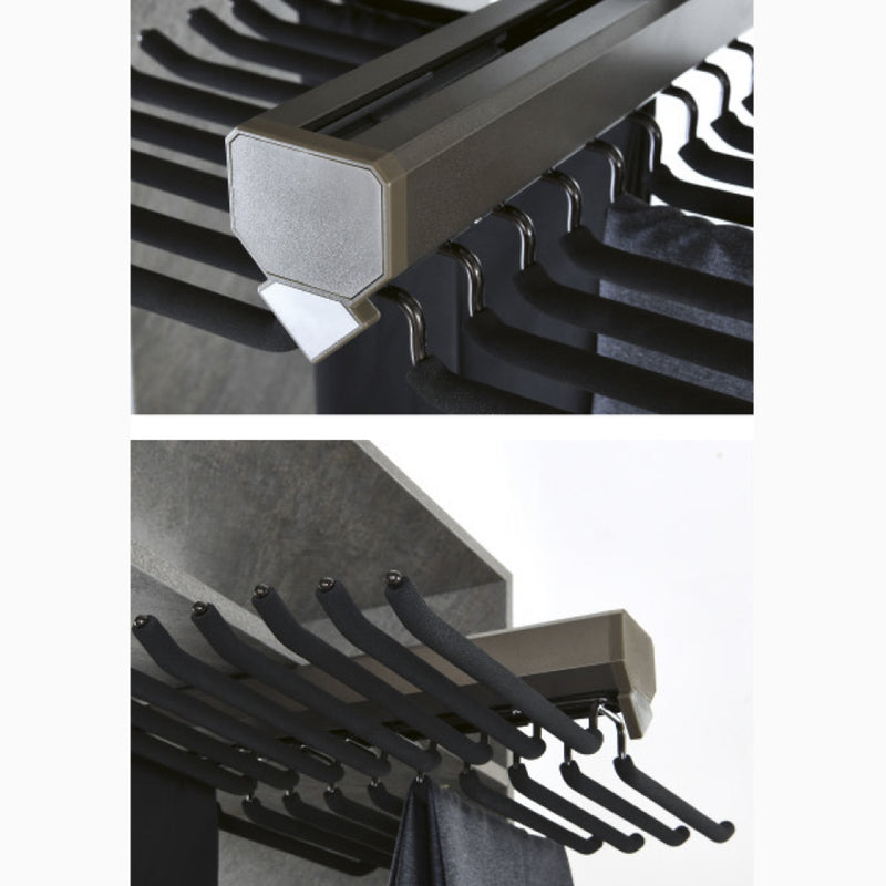 Top Mount Double Rows Soft-closing Pant Rack | Winnec Closet Hardware