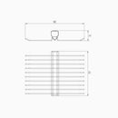 Dimension of Di Lusso Top Mount Double Rows Soft-closing Hanging Pant Rack