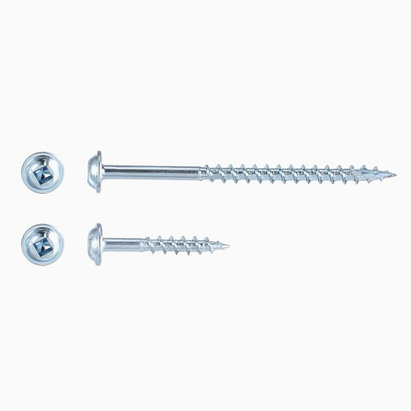 Wood Working Screws - Round Washer Head - #2 Square Drive - #8 Body